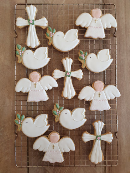 Celebraciones Religiosas - Palomas y cruces blancas